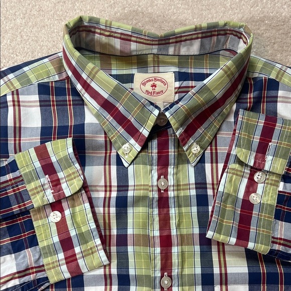 Brooks Brothers Other - Brooks Brothers Red Fleece Plaid Button Down Shirt Men's XXL Long Sleeve Casual